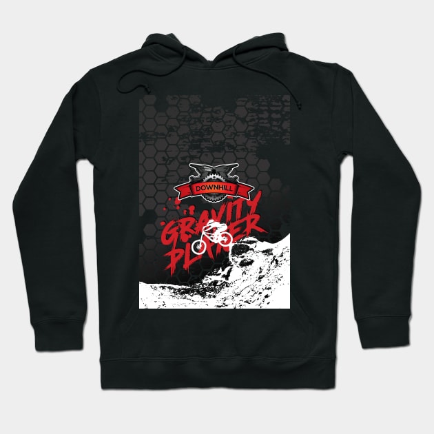 Gravity Player- Downhill mountain biking style. Hoodie by Hoyda